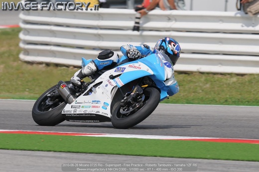 2010-06-26 Misano 0725 Rio - Supersport - Free Practice - Roberto Tamburini - Yamaha YZF R6